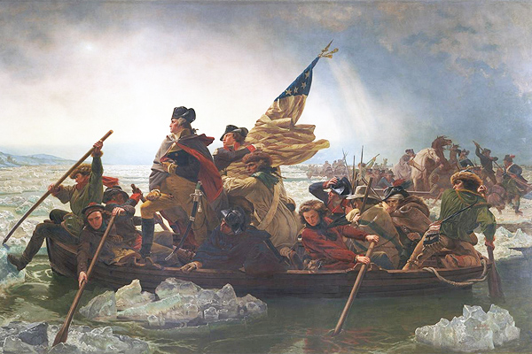 George Washington Crossing the Delaware.